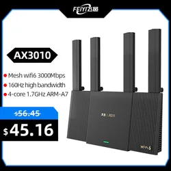 FEIYI WiFi 6 + siatka Router wi-fi Gigabit 2.4G 5.0GHz dwuzakresowy Repeater wzmacniacz sygnału pełne gigabitowe routery sieciowe wi роутер