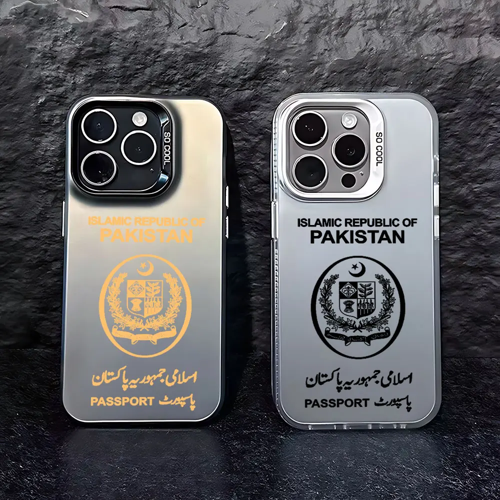 Pakistan Passport Phone Case For iPhone 16 15 14 13 12 11 Pro Max X XR XSMAX 8 7 Plus Candy Matte Shockproof Back Cover