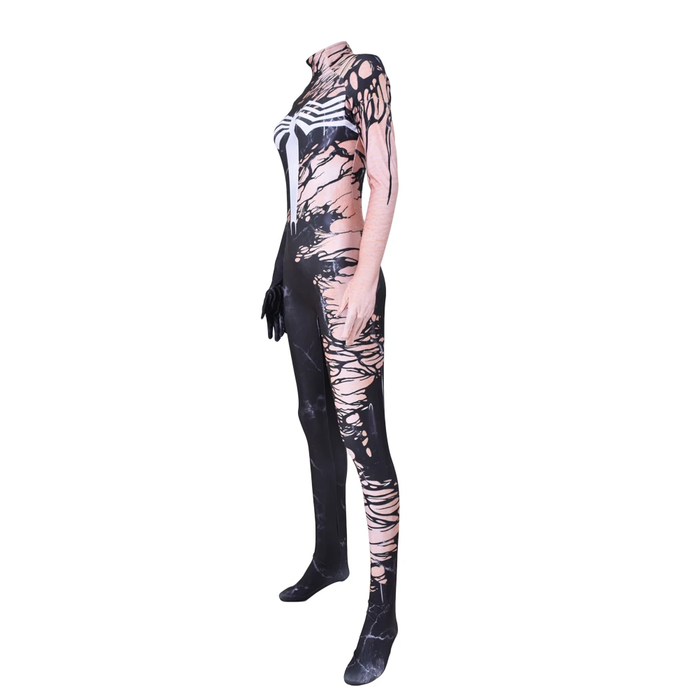 Erwachsene Kinder Super bösewicht Venom Symbiote Schwarz Katze Spiderman Superhero Cosplay Kostüm Halloween MJ Body Zentai Anzug