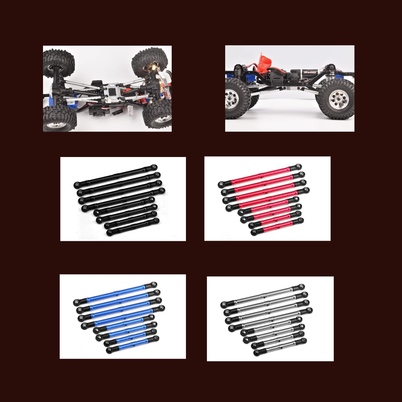 

Aluminium Suspension Link Set For TRAXXAS 1/18 4Wd TRX-4M K10 High Trail 9842