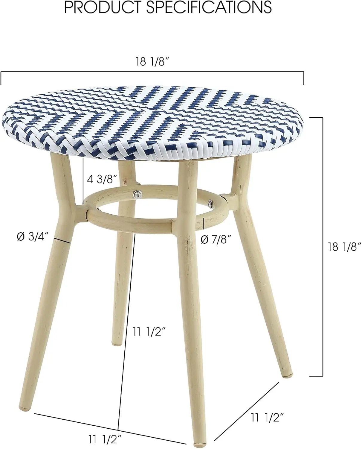 24/7 تسوق في المنزل AMJEG-BD628OW-5QL مجموعة جلوس خارجية للأطفال من الألومنيوم مكونة من 3 قطع للفناء الخلفي والفناء والسطح والحديقة N