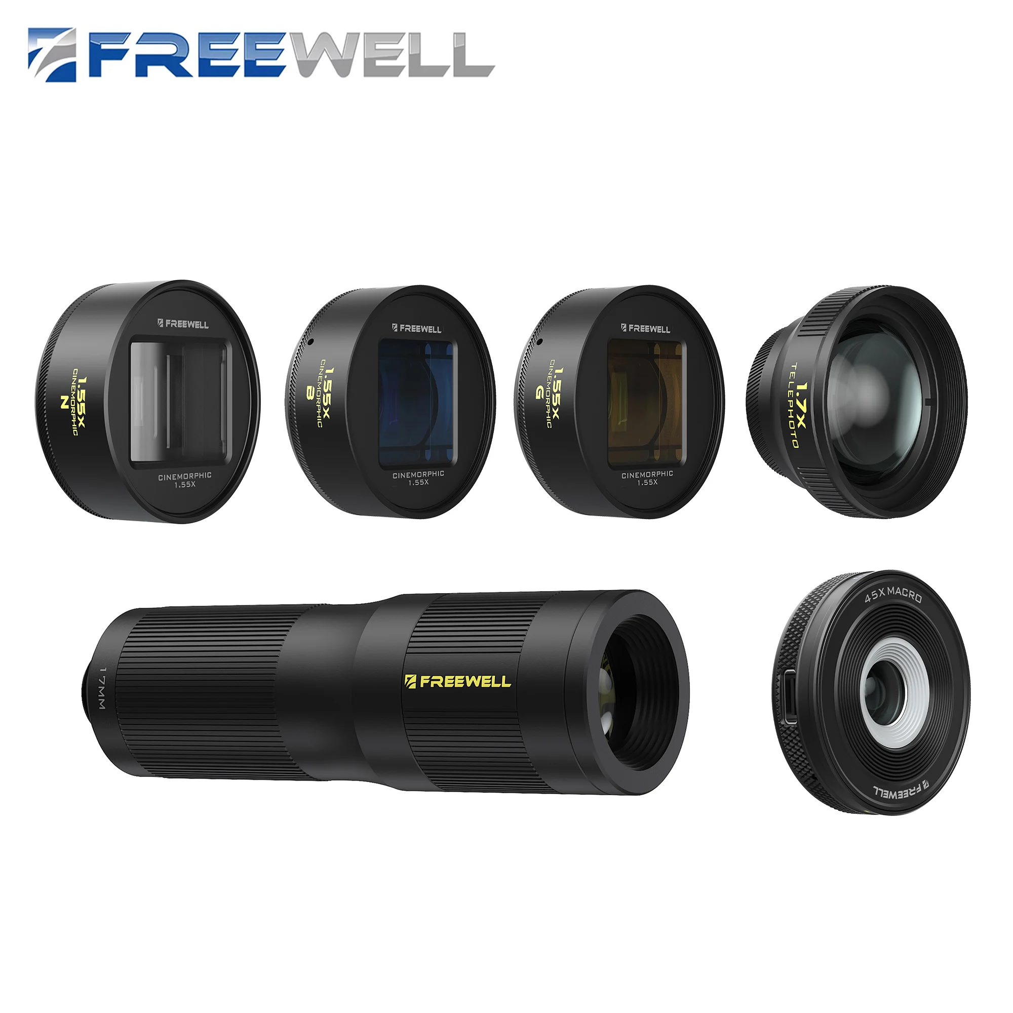 مجموعة عدسات Freewell Pro Filmmaker مكونة من 6 قطع متوافقة مع حافظة هاتف مثبتة على الخيط مقاس 17 مم وملحقات عدسات التصوير الفوتوغرافي للهواتف الذكية #2
