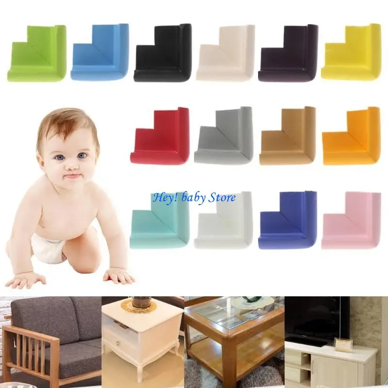 

Q1FE Baby Safety Corner Desk Guards Rubber Table for Protection Kids L Shaped Soft