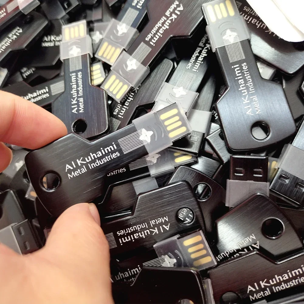 50pcs/lot Custom Logo USB Flash Drive Metal Key Pendrive 32g 16g Waterproof Pen Drive USB2.0 Memory Stick USB Flash Custom Logo