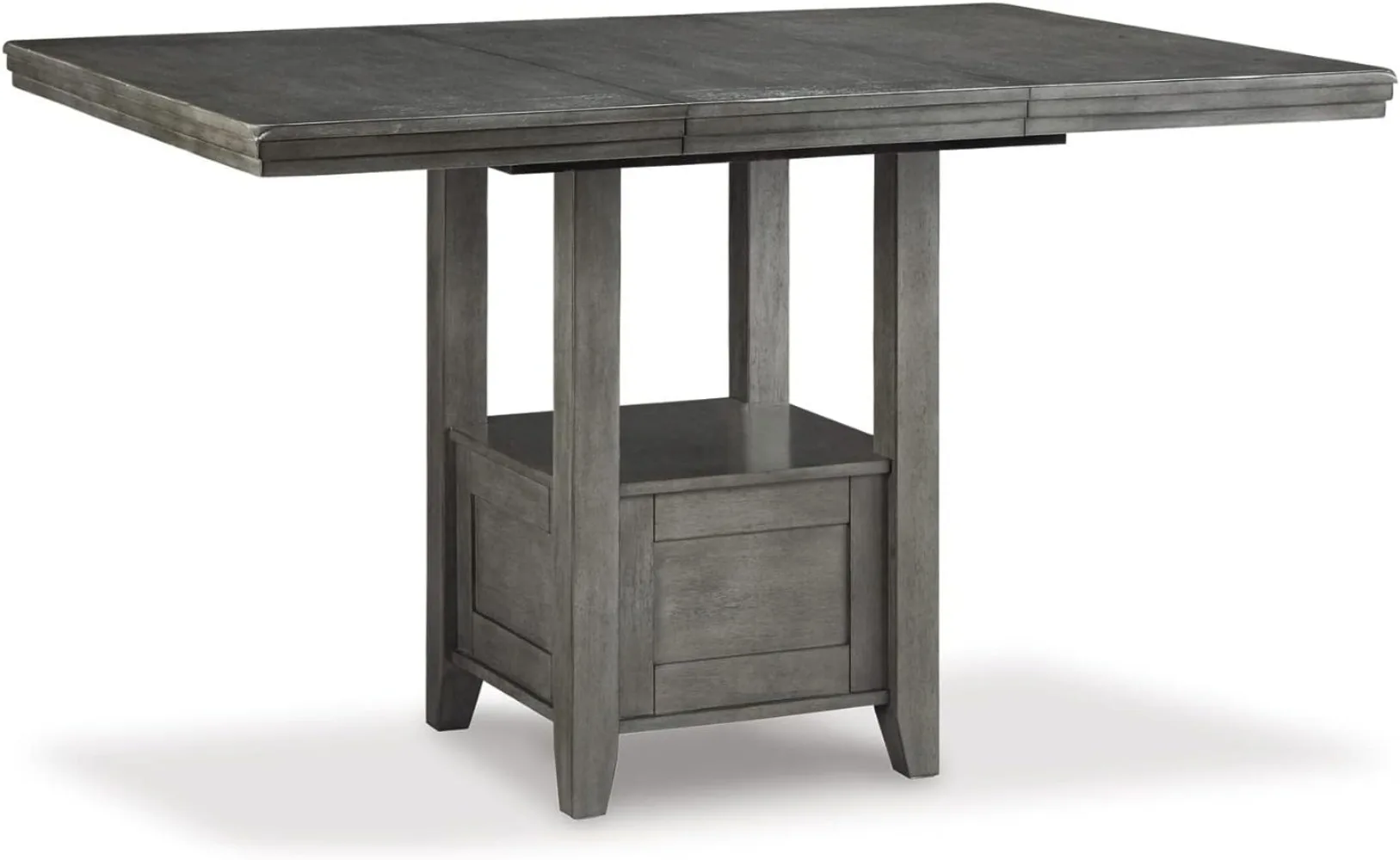 Signature Design By Ashley Hallanden Modern Farmhouse Counter Height Dining Room Extension Table, Dark Gray