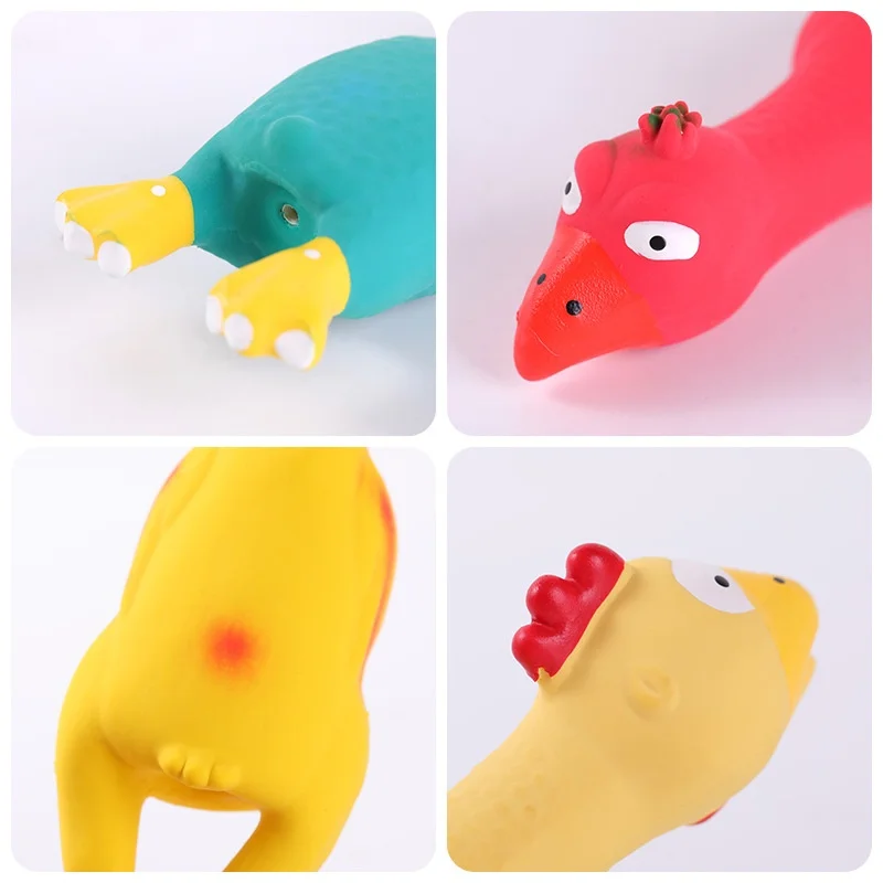 Bissfestes, quietschendes Gummispielzeug für Hunde, Latex-Kauspielzeug in Tierformen für die Schallherstellung von Welpen, Heimtierbedarf für Hunde – Detail 4