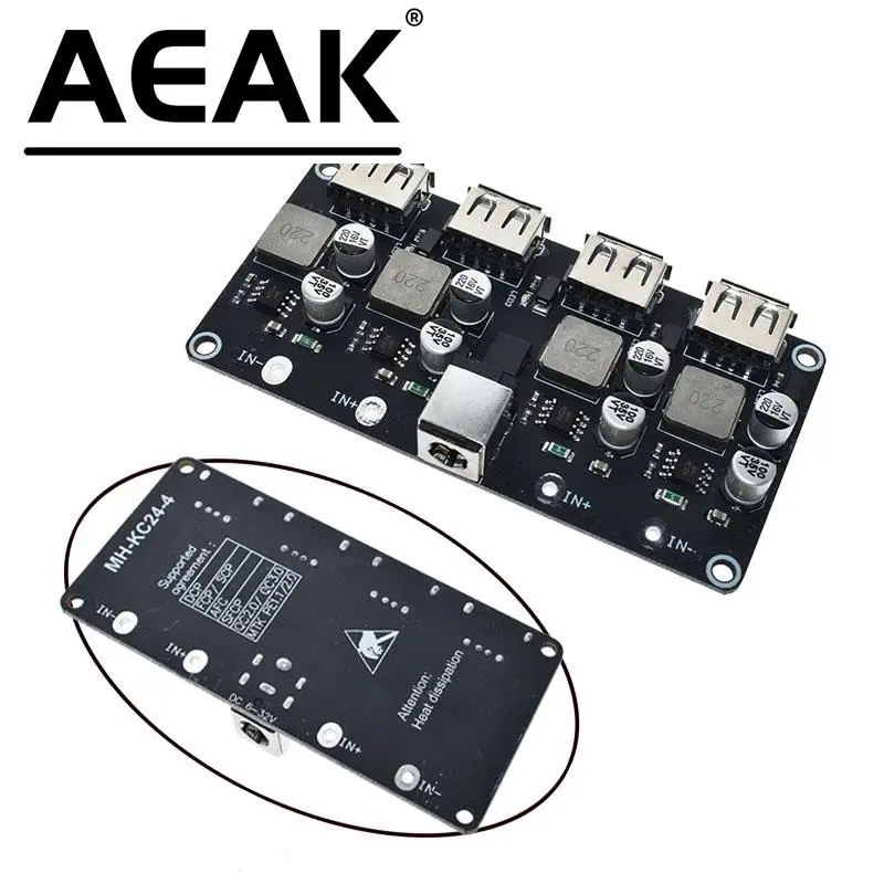 USB QC3.0 QC2.0 DC-DC Buck Converter Charging Step Down Module 6-32V 9V 12V 24V to Fast Quick Charger Circuit Board 3V 5V 12V