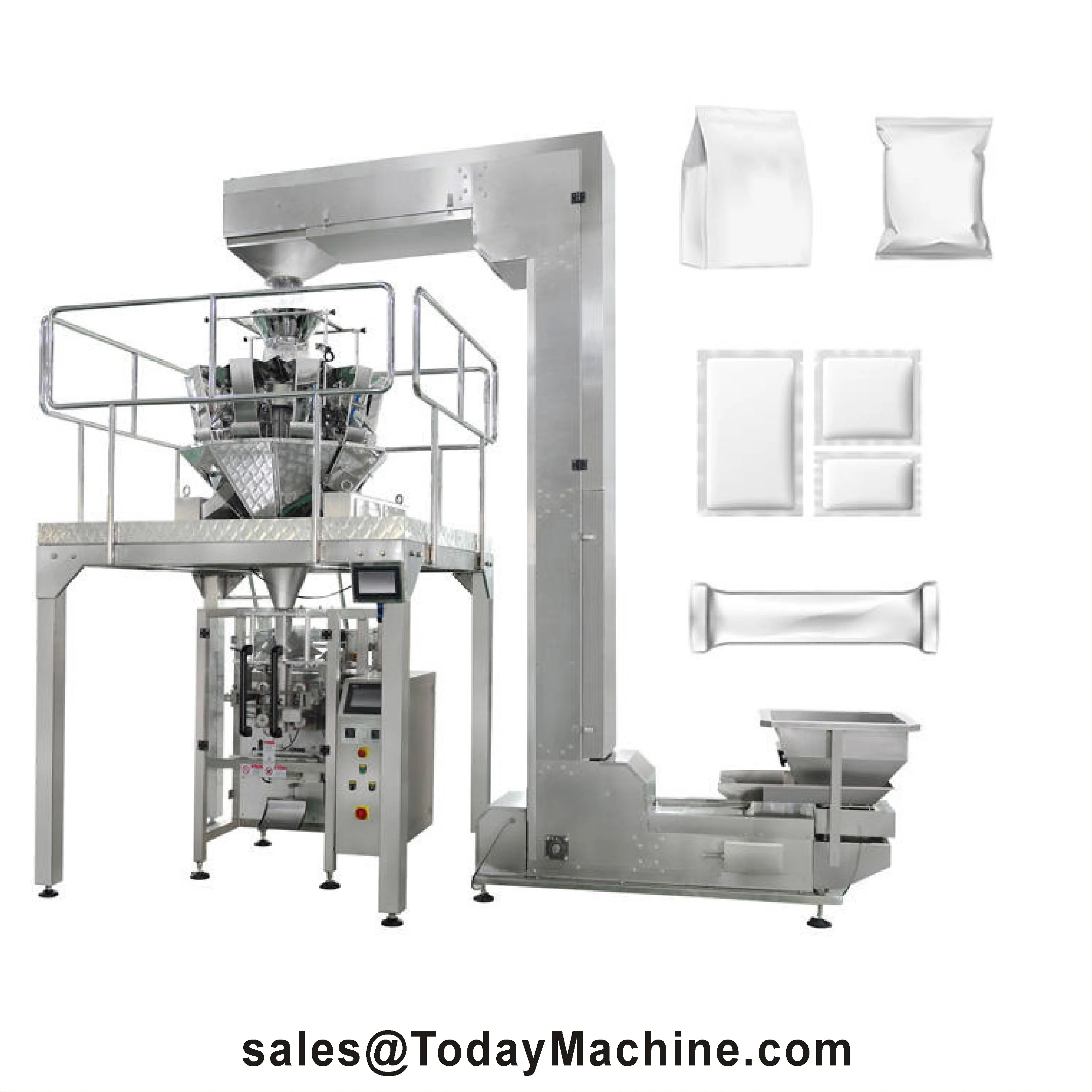 Freeze Dried Frozen Food Ravioli Packing Chip Weighing Cotton Candy Packaging Filling Machine