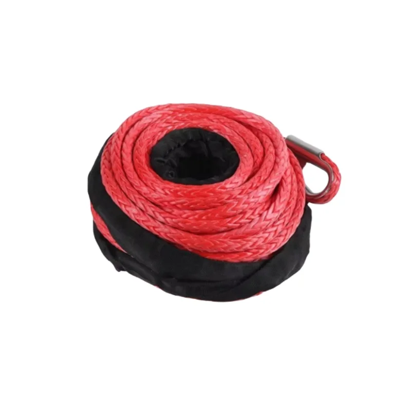 8mm*26m Winch Rope String Line Cable with Sheath Gray Synthetic Towing Rope  Car Wash Maintenance String for ATV UTV Off-Road