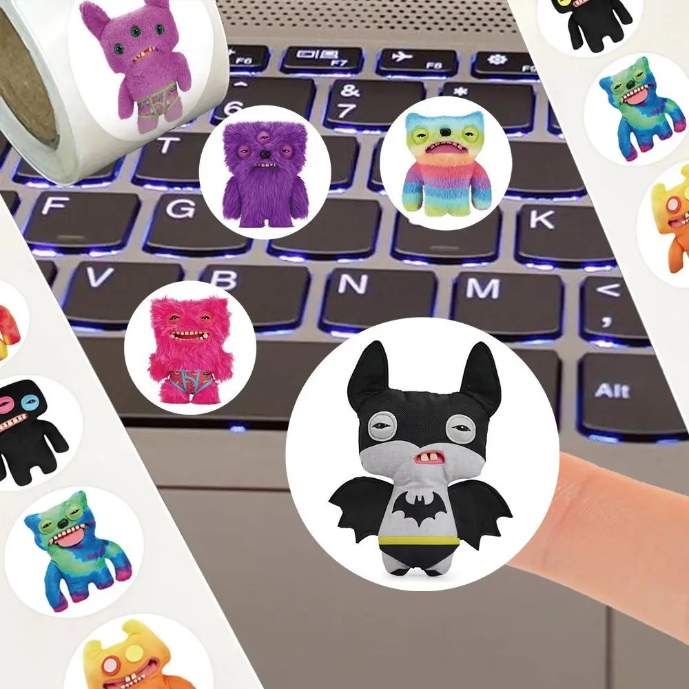 

500Pcs/roll Collection of Cute Tooth Monster Stickers Cute DIY Diary Laptop Skateboard Graffiti Decals decoration materials