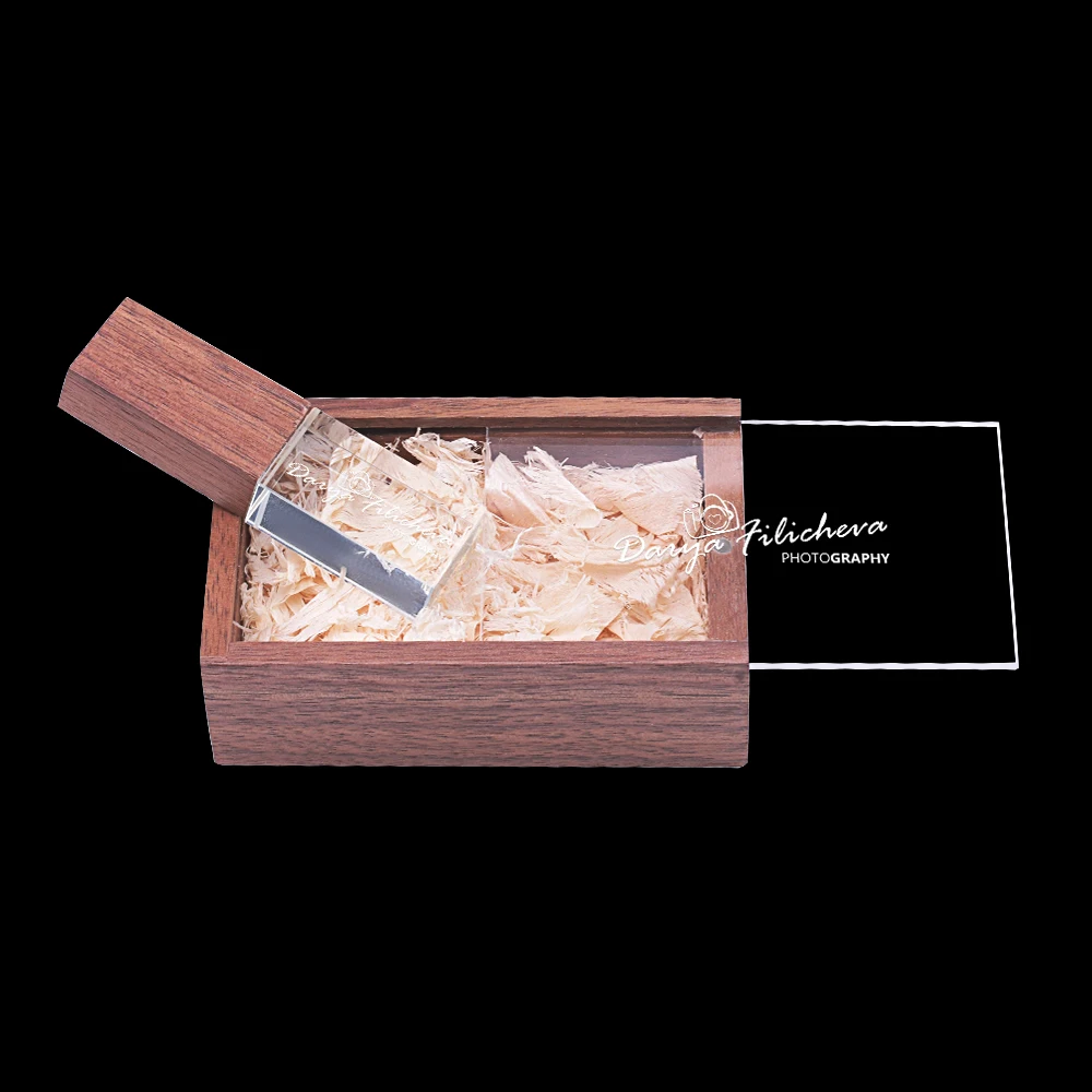 

USB-флеш-накопитель Crystal с прозрачным акриловым корпусом, 128 ГБ, 64 ГБ, 32 ГБ, 16 ГБ, 8 ГБ, 4 ГБ, с синей LED-подсветкой