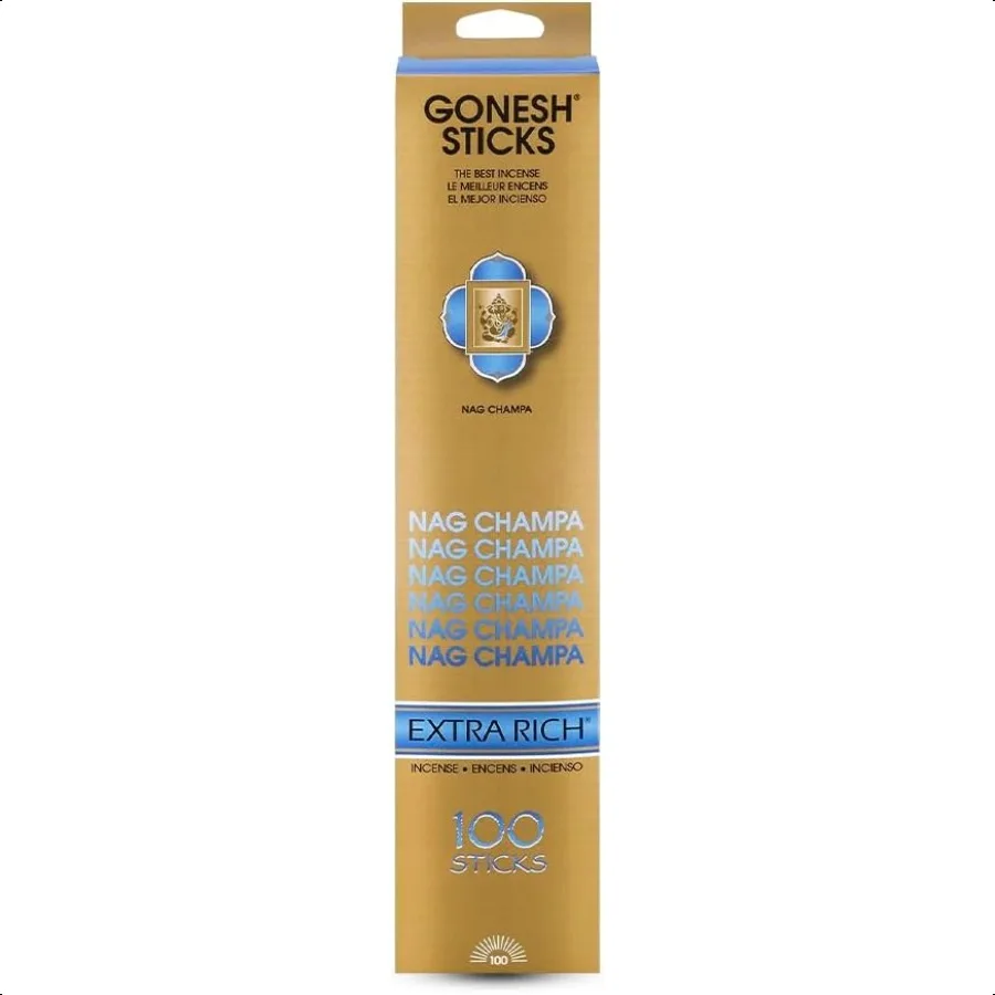

Очень богатые ароматические палочки для благовоний, нетоксичные, 10 медленных ароматических палочек Nag Champa, упаковка 100 шт.