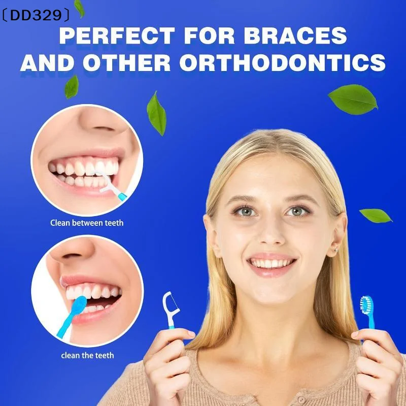2Pcs Mini Toothbrush With Toothpaste Fresh Breath Disposable Dental Floss Independent Packaging Oral Hygiene Care Tools〔DD329〕