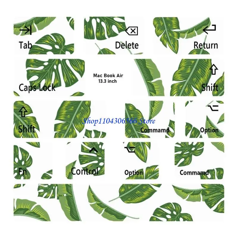 02DD Notebook English Keyboard Sticker Color Button Sticker For macair Laptops Computer Sticker Scrub Repair Film