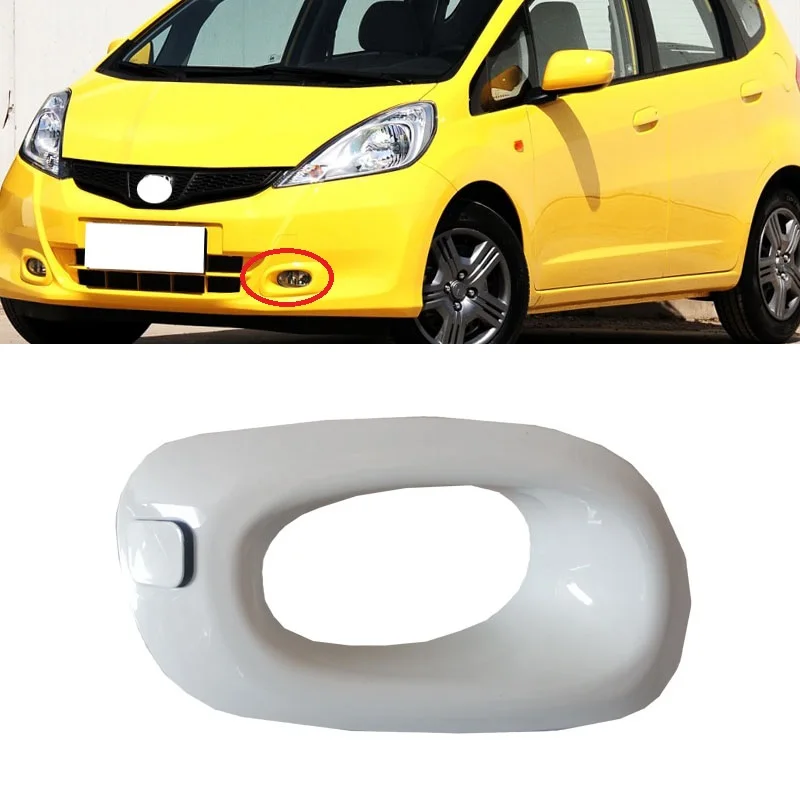 Roavia Front bumper Fog Light Cover For Honda FIT JAZZ GE6 GE8 HYBRID GP1 2011 2012 2013 Fog Lamp Frame Foglight Cap Shell Lid