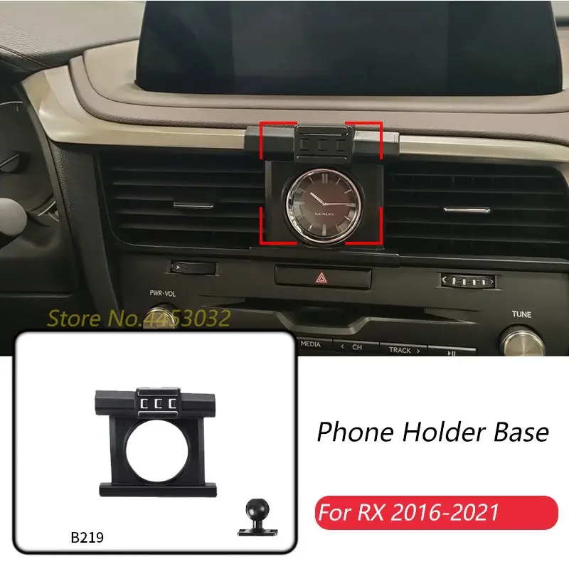 Car Phone Holder Base Only For Lexus RX 2016-2021 Fixed Air Outlet Bracket Base Accessories Diameter 17mm