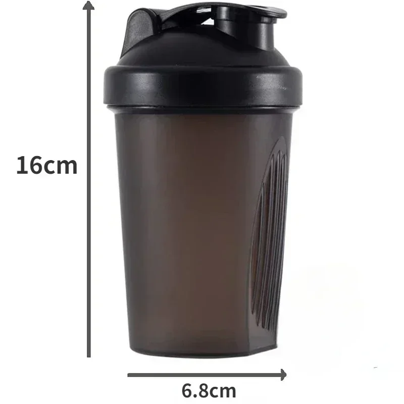 New 400ML Blender Shaker Bottle With Stainless Ball BPA Free Plastic Protein Shakes Leakproof For Powder Workout Gym Sport