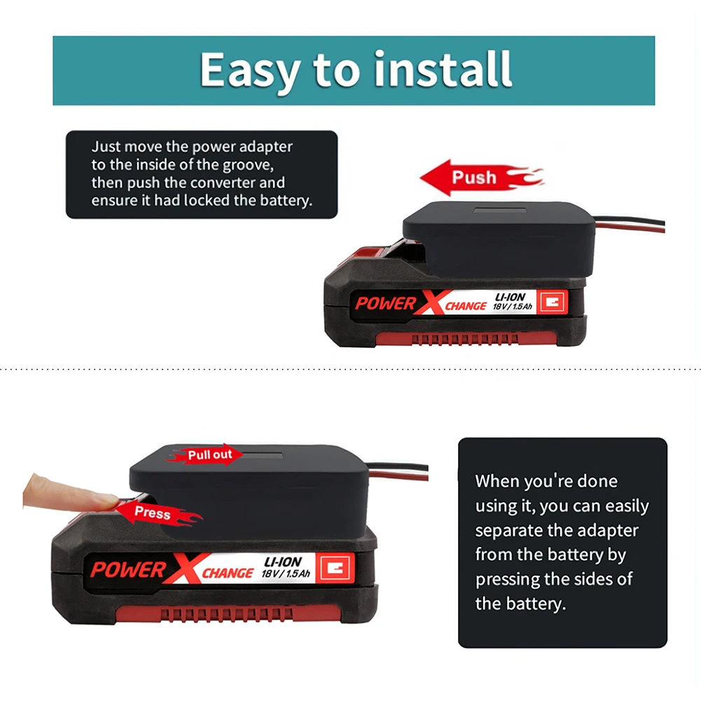 Power Wheel Adapter Secure Battery Converter Kit Compatible For Einhell Power X-Change 18V Lithium Battery