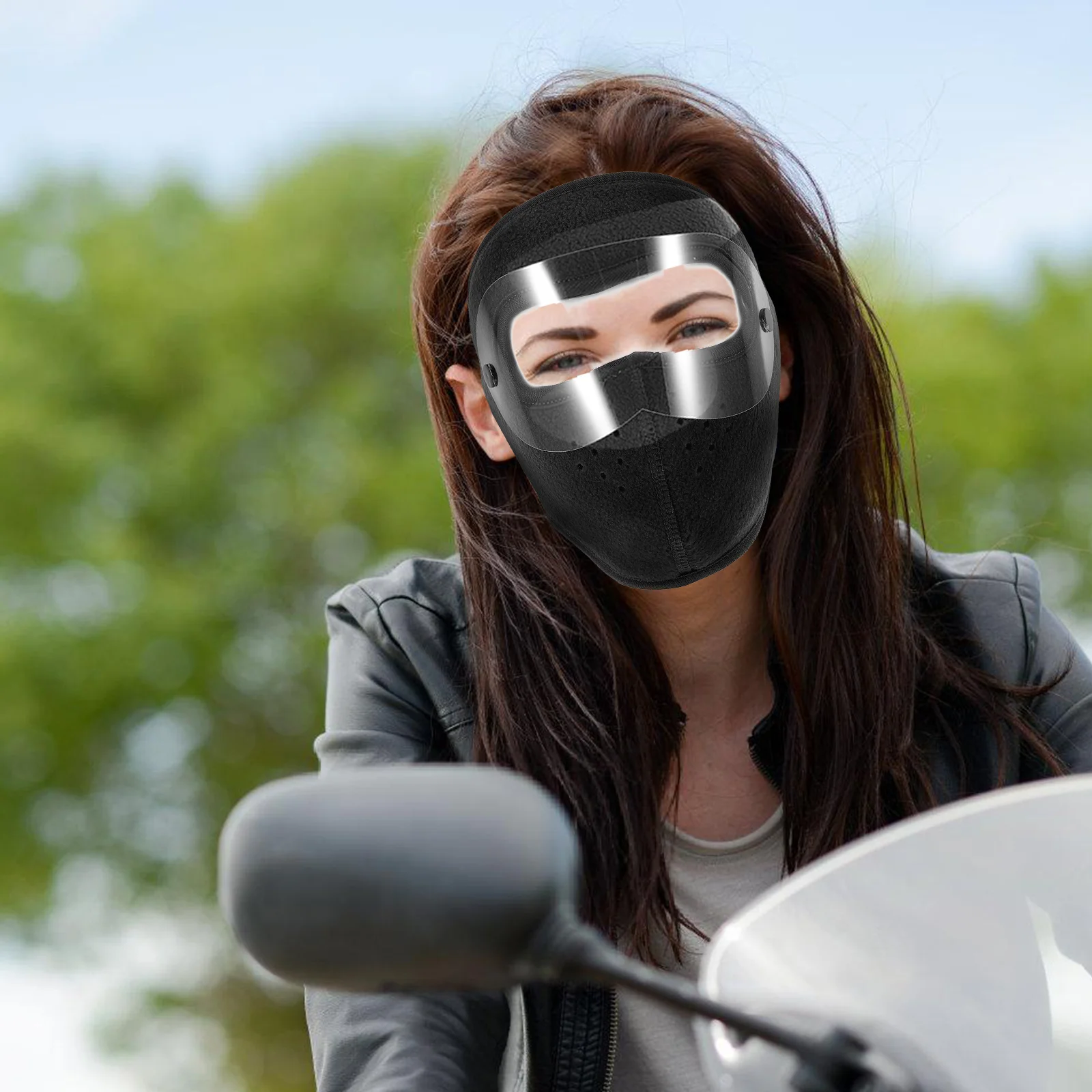 

Thickened Winter Cycling Face Mask Thermal Balaclava Full Face Cover Windproof Warm Ear Protection For Cold Weather Motorcycle