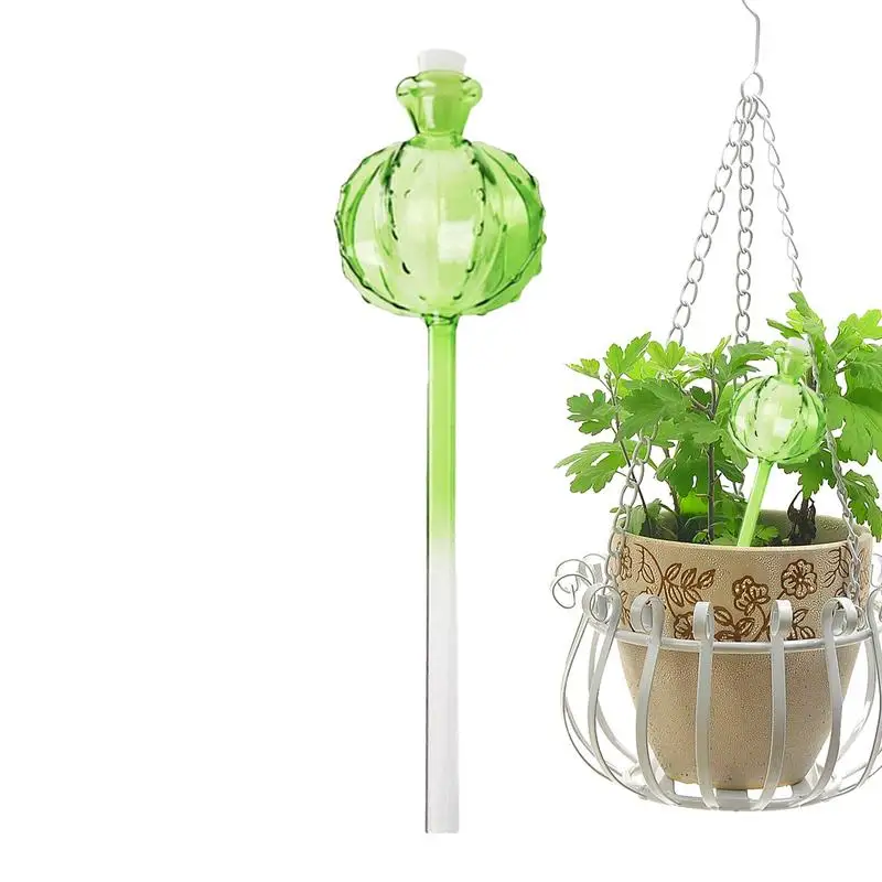 

Plant Watering Globes Green Cactus Shaped Glass Watering Can Automatic Plant irrigation Ball Drippers for Indoor Outdoor Plants