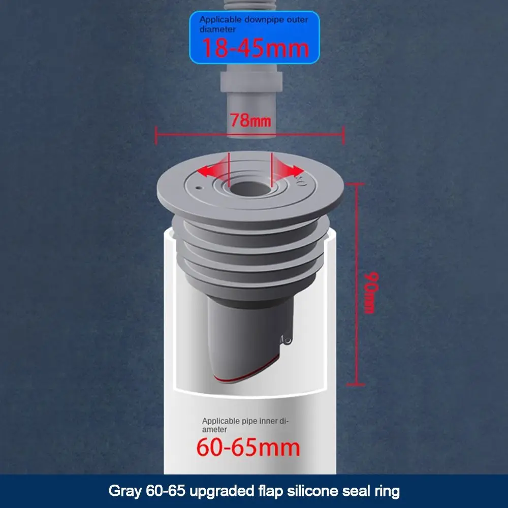 

Kitchen Insect Prevention Seal Sewer Stopper One Way Valve Floor Drain Pipe Sealing Ring Water Pipe Plug Drain Cover