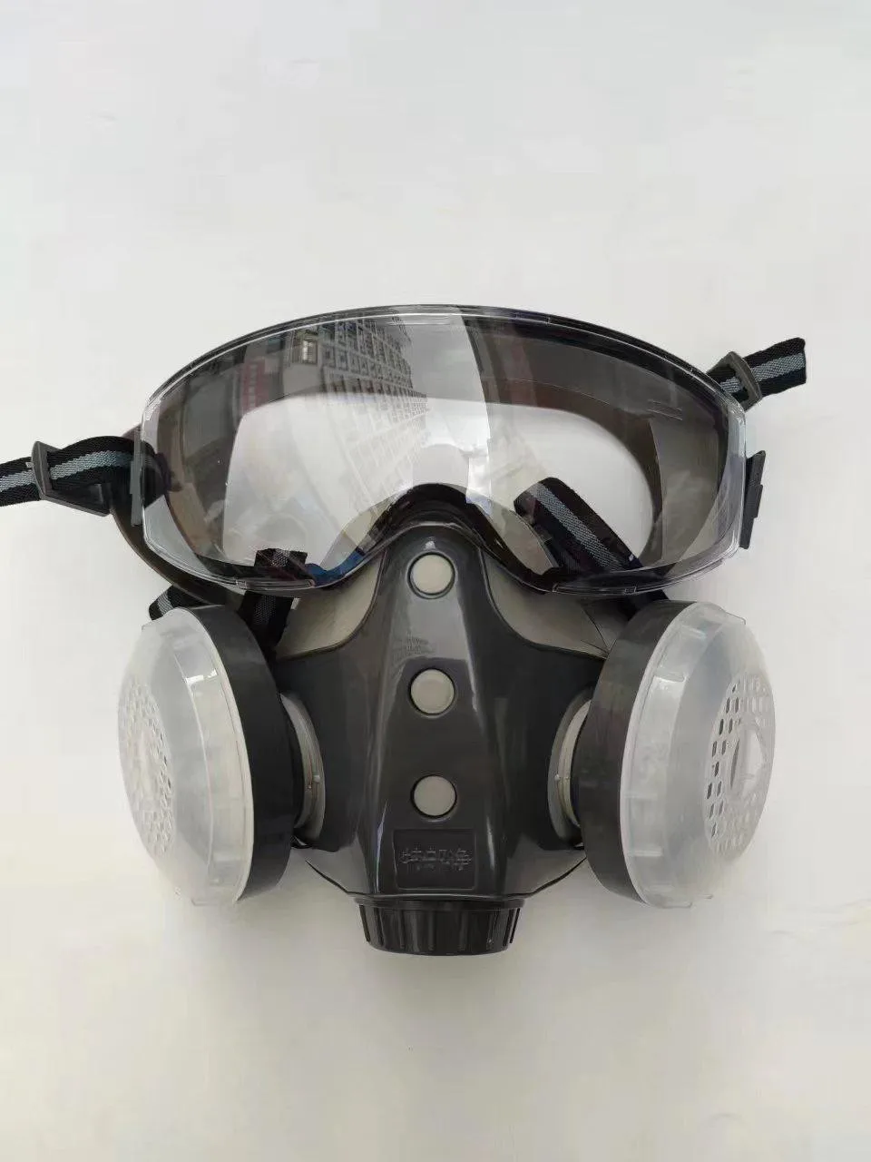 Maschera antipolvere mezza faccia respiratore artificiale integrato con occhiali maschera di copertura del viso vernice Spray per la lavorazione del legno polvere industriale-pro