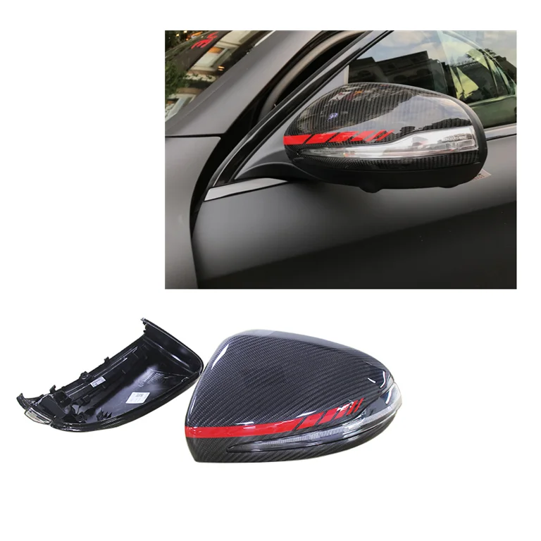 

Replacement W205 Carbon Fiber Car Side Mirror Cover for Mercedes Benz C Class W205 W213 W222 GLC Class OEM Fitment Side Mirror
