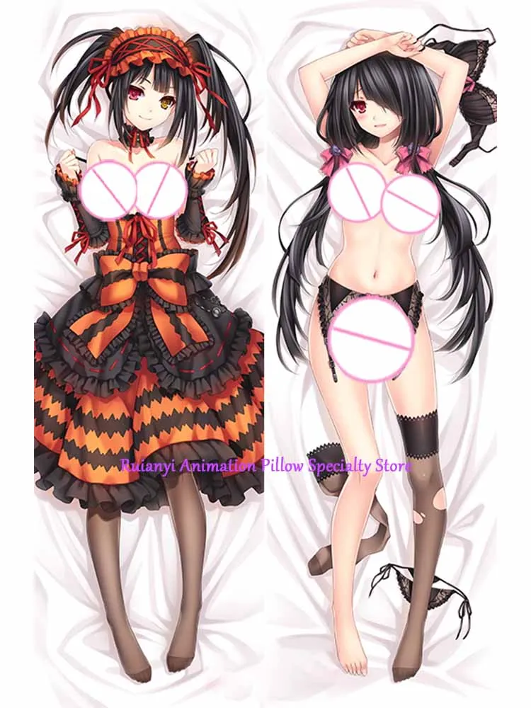 

Dakimakura Anime Tokisaki Kurumi Double-sided Print Life-size Body Game Pillow Cover Bedding Gifts