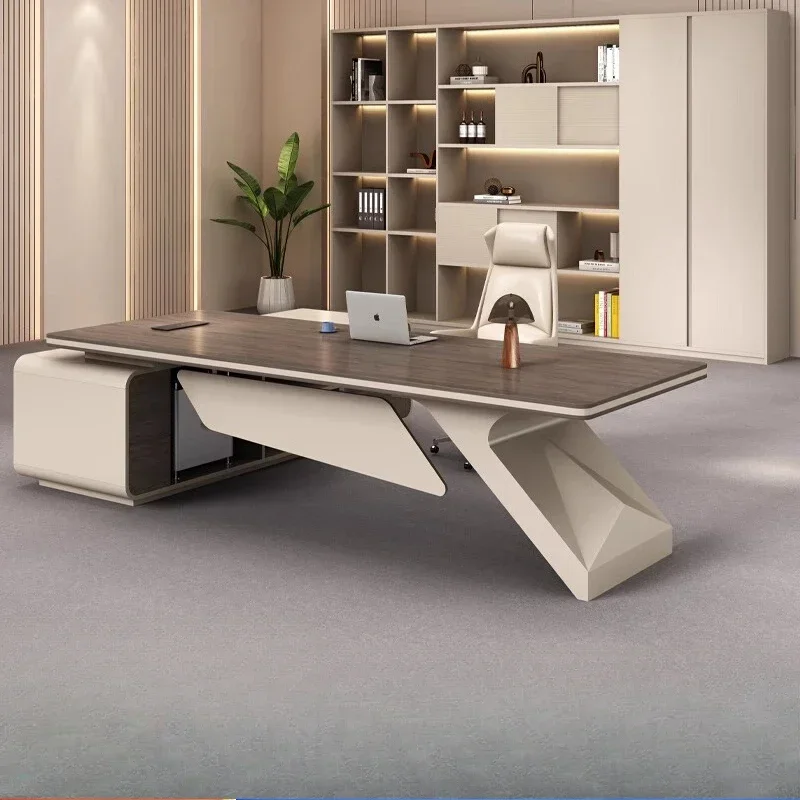 

Standing Luxury Desk Large Studying Computer Gaming Executive Desk Workstation Cabinent Escritorios De Computadora Furniture