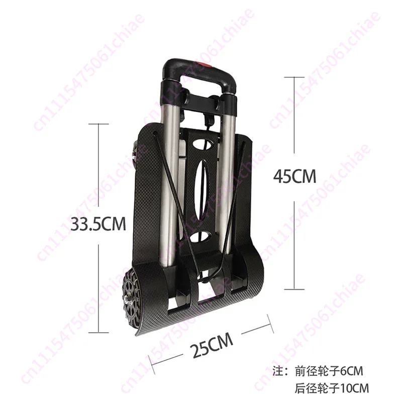 Folding Portable Trolley Home Shopping Cart Four-wheel Trolley Carry Trolley