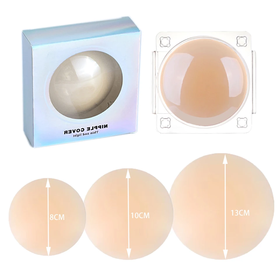 Non Adhesive Reusable Nipple Cover Silicone Pasties No Show Sticky Bra Liner Reusable Breast Petals for Women