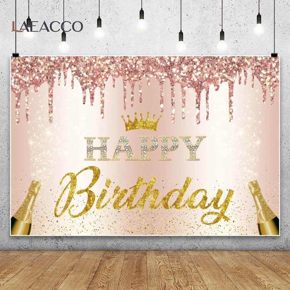 خلفية عيد ميلاد سعيد باللونين الأسود والذهبي ، نجمة لامعة ، زجاجة شامبانيا ، حفلة للبالغين ، بالونات ، كعكة ، صورة عائلية ، خلفية تصوير فوتوغرافي