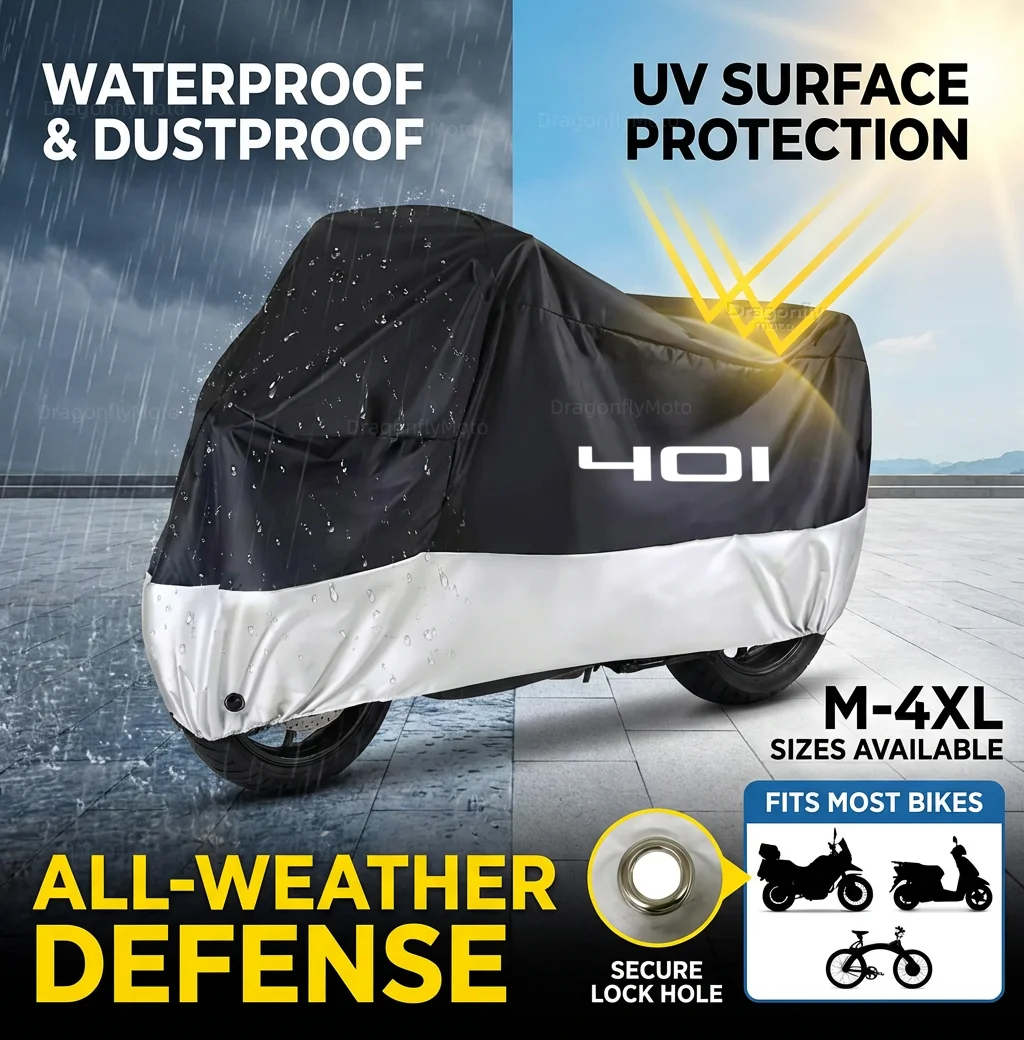 

For Husqvarna Svartpilen 401 Vitpilen 401 Svartpilen401 Motorcycle Cover Silver Black Waterproof Dustproof UV Protection