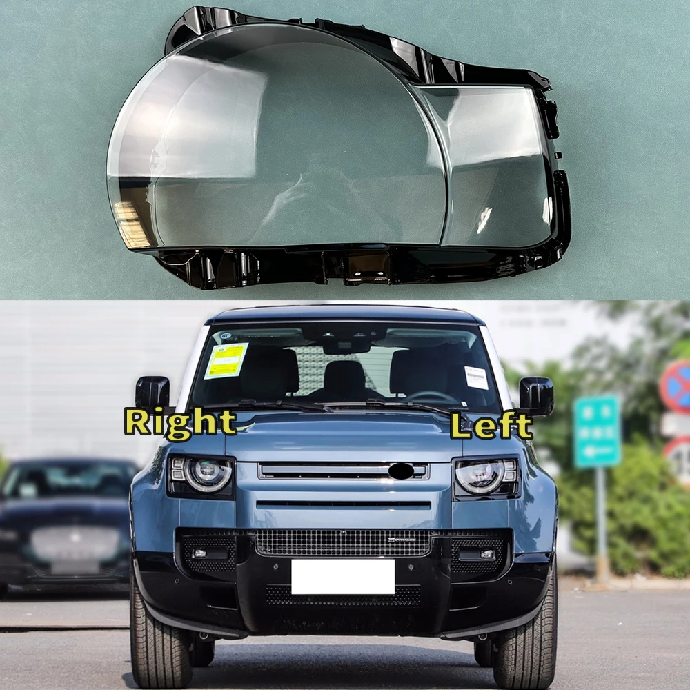 

For Land Rover Defender 2020-2022 Transparent Headlight Cover Headlamp Shell Clear Lens Plexiglass Replace Original Lampshade