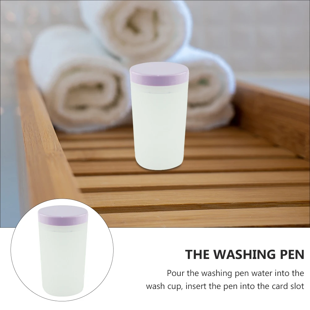 3個入りLEDランプ付きネイルジェルクリーナーカップ、ネイルアートペン、アクリルパウダーリムーバーツール、美容用品ホルダー