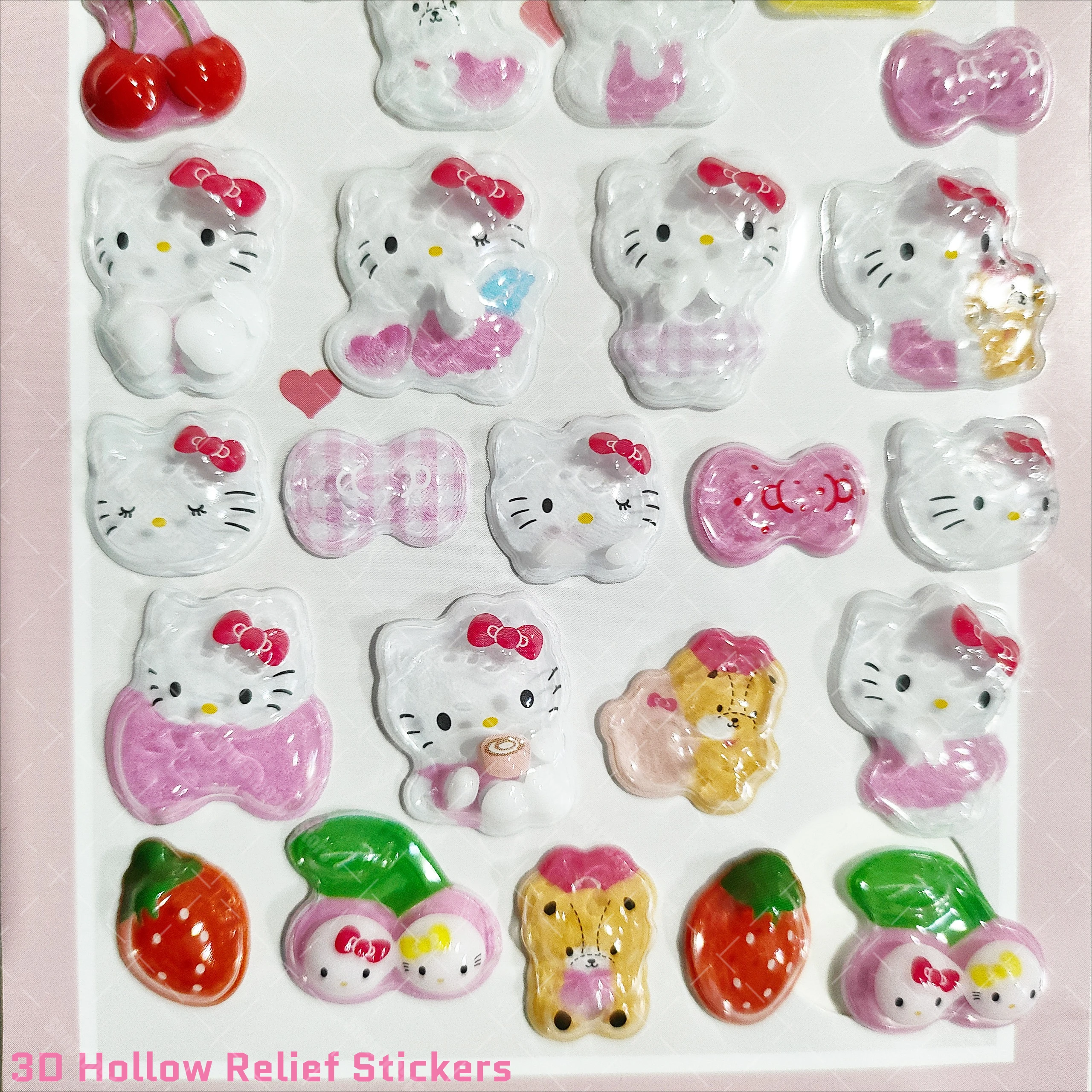 Kulomi 3D ملصقات الإغاثة جوفاء شفافة رائعة DIY الديكور هدية ديكور المنزل الكرتون الأطفال ملصقات لعبة الهدايا #5