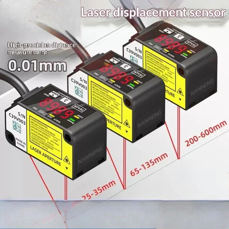 HG-C1030 Industrial Laser Distance Sensor Displacement Measurement Analog Output PNP/NPN Thickness Sensor for Automation Precisi