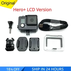 Original FOR GoPro Hero+ LCD Action Camera Can Connect Wifi with Waterproof Case Base Adhesive Data Cable Screw