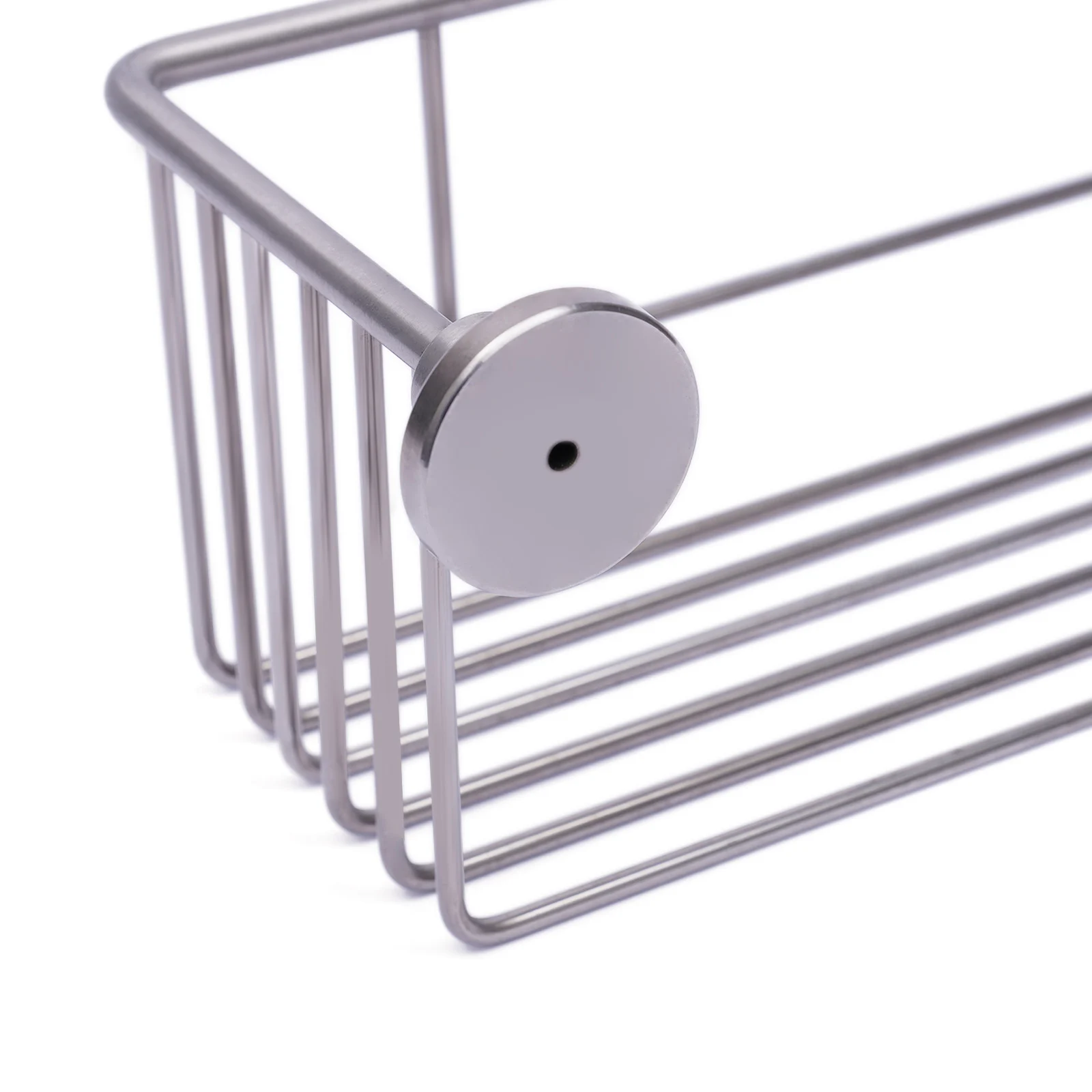 Stainless Steel Bathroom Shelf Wall-mounted Storage Rack Single Layer Basket