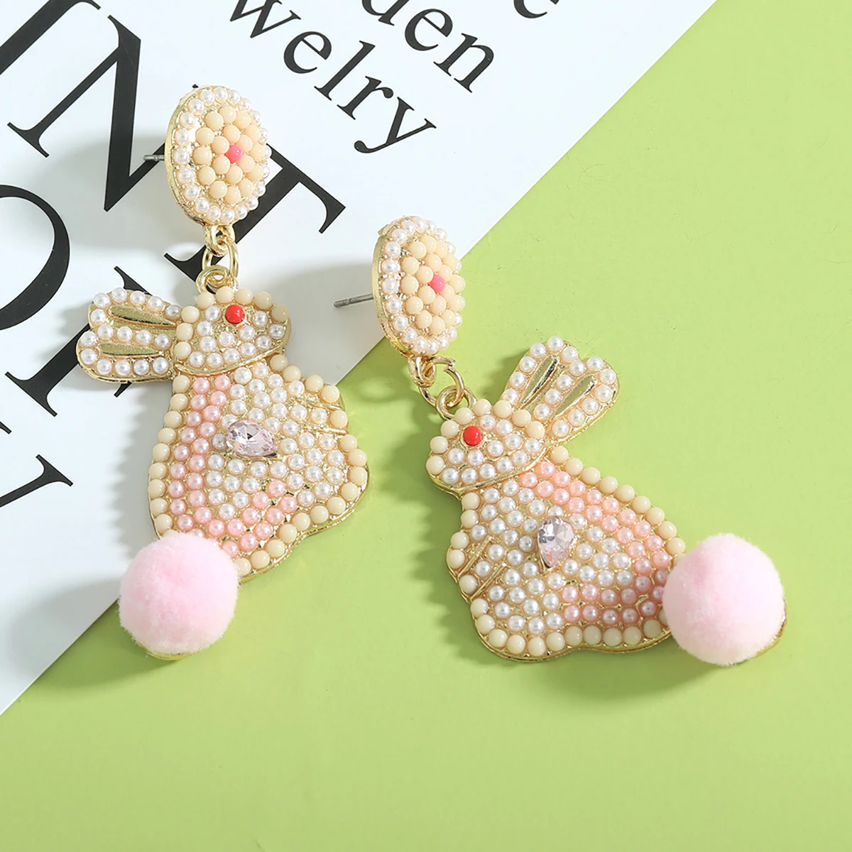 Best Lady Easter Earrings Alloy Pearls Rabbit Egg Shells Chicken Letters Tassels Various Options For You To Match