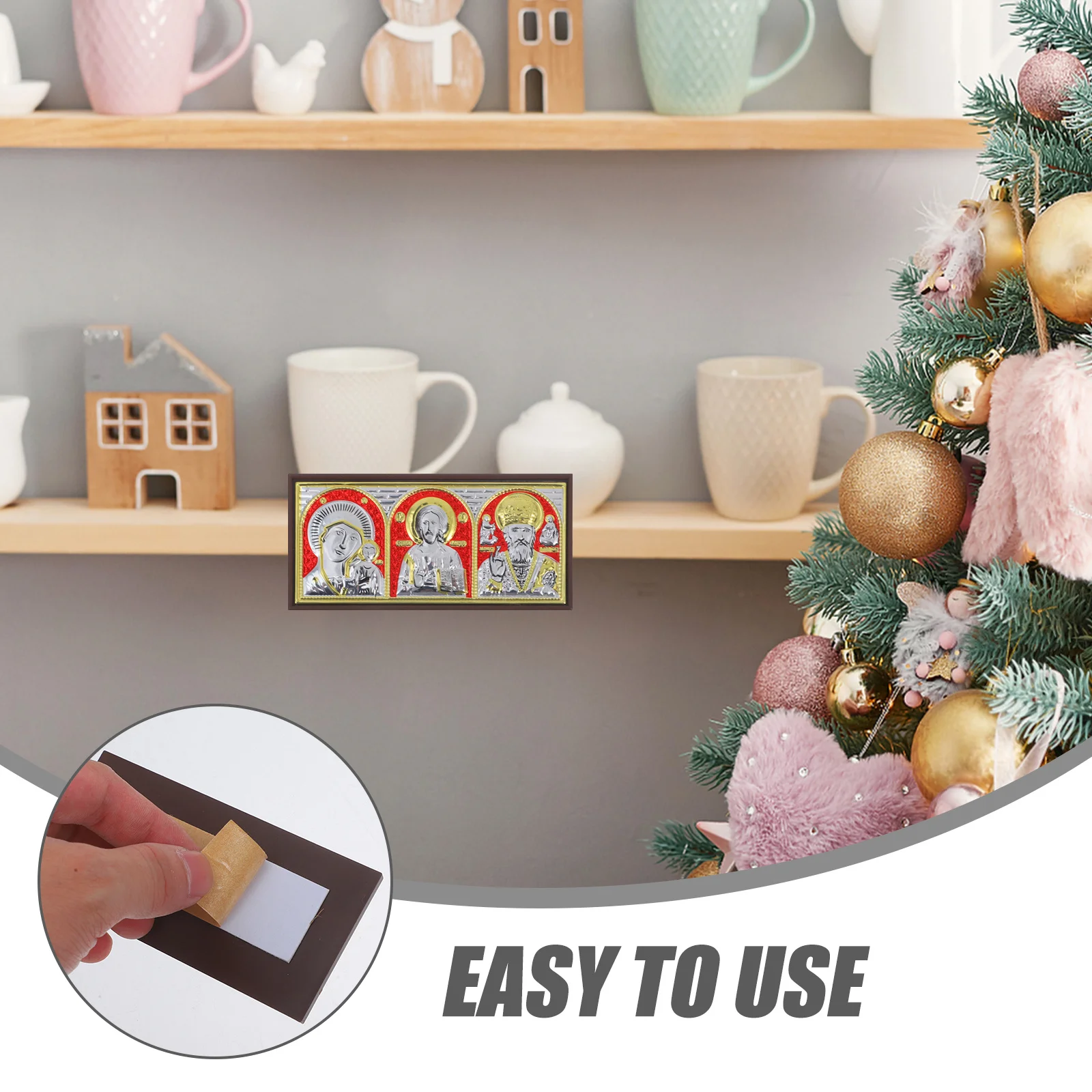 

Aluminum Foil Table Sign Christmas Ornament Desktop Decor Holiday Craft Centerpiece Xmas Party Decoration Home Adornment