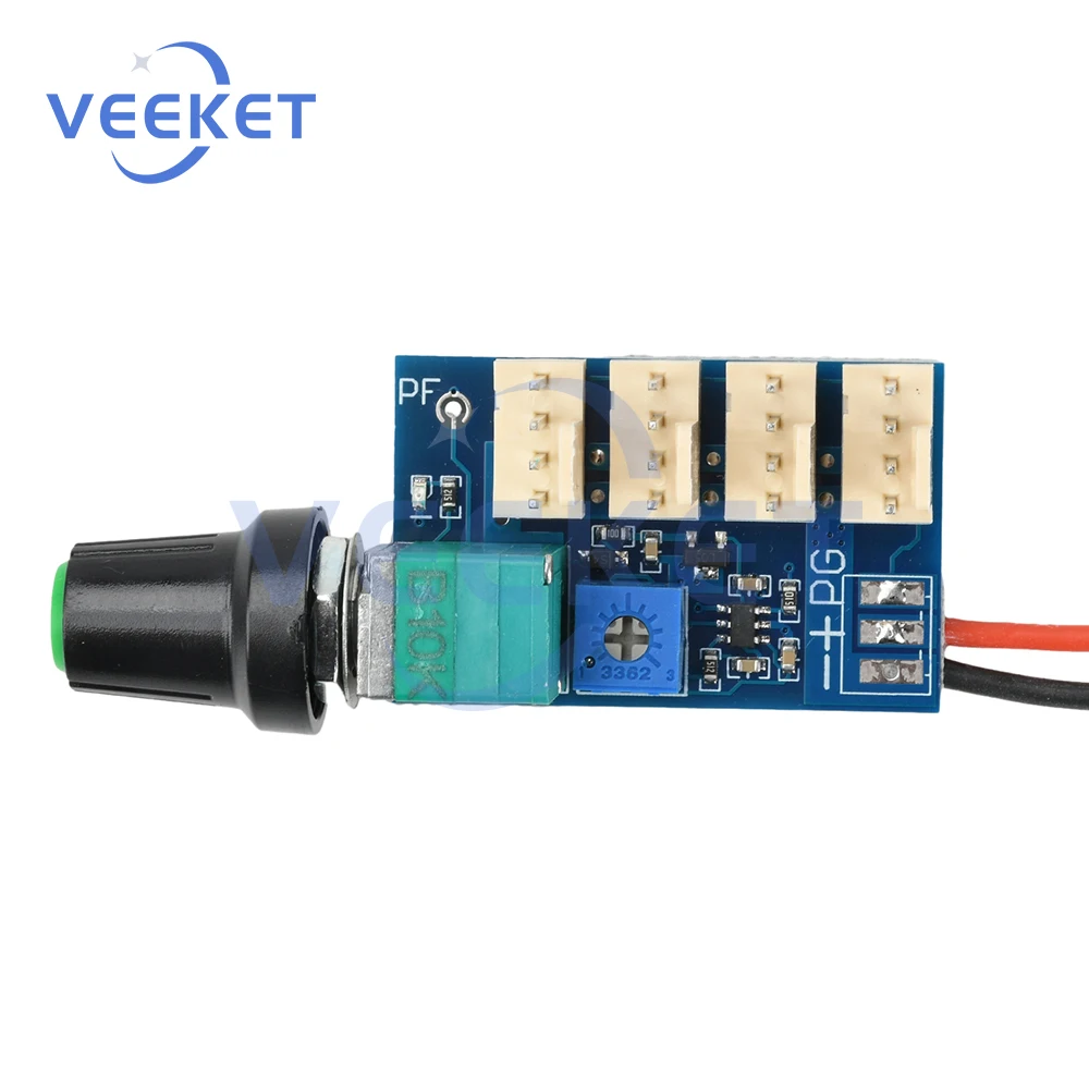 AYWHP 1 stuk PWM Fan Speed Controller, 3-pins poorten, DC 0-12V 4