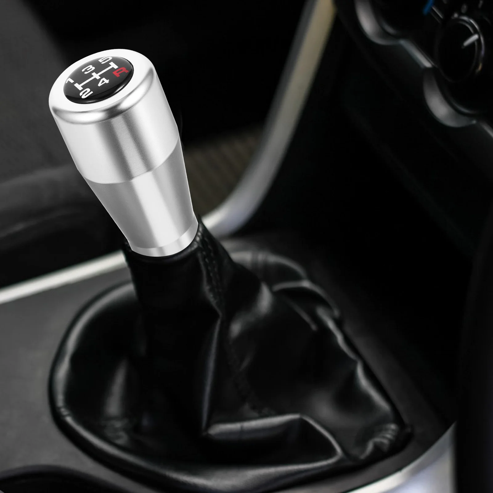 

1pc Gear Shift Knob 5-Speed Manual Aluminum Alloy Stick Shifter For Car Auto Transmission Universal Fit Metal Car Accessories