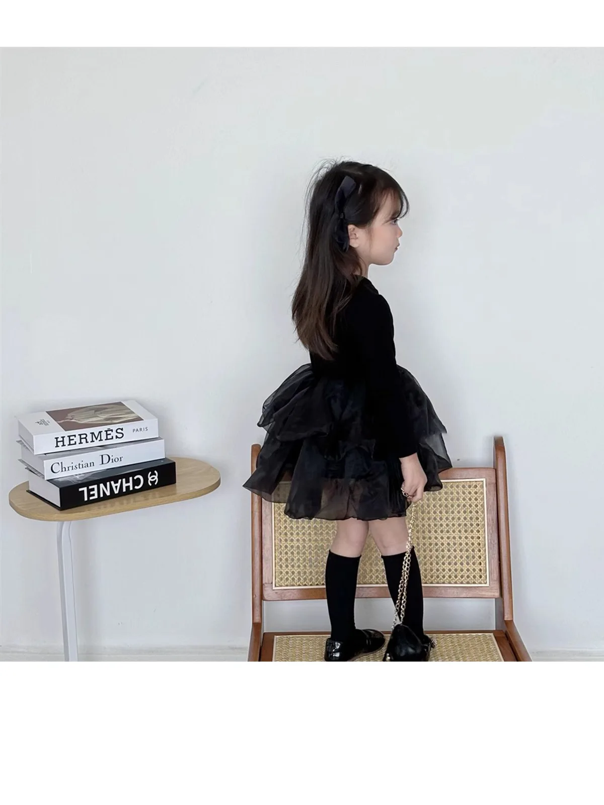 Frühling Herbst Langarm Prinzessinnenkleid für Mädchen, Schülerinnen-Tüllkleid, Leichtes, Bequemes Kinder-Freizeitkleid – Detail 16