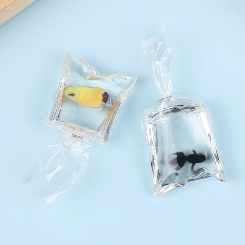 1Bag 1:12 Dollhouse Miniature Fish Tank Fish Cute Ornamental Fish Home Aquarium Model Decor Toy Doll House Accessories Decor Toy