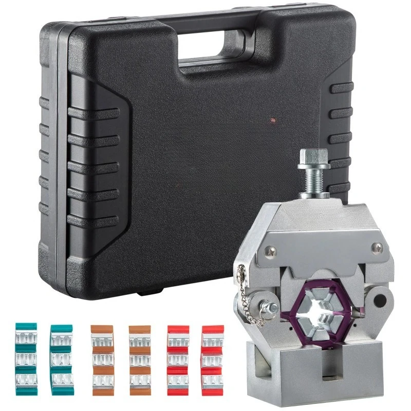 Hydraulic Press Hose Crimper Kit with 4Dies 71550 Handheld Manual Hydra-Krimp Air Conditioning Repair Tools Set