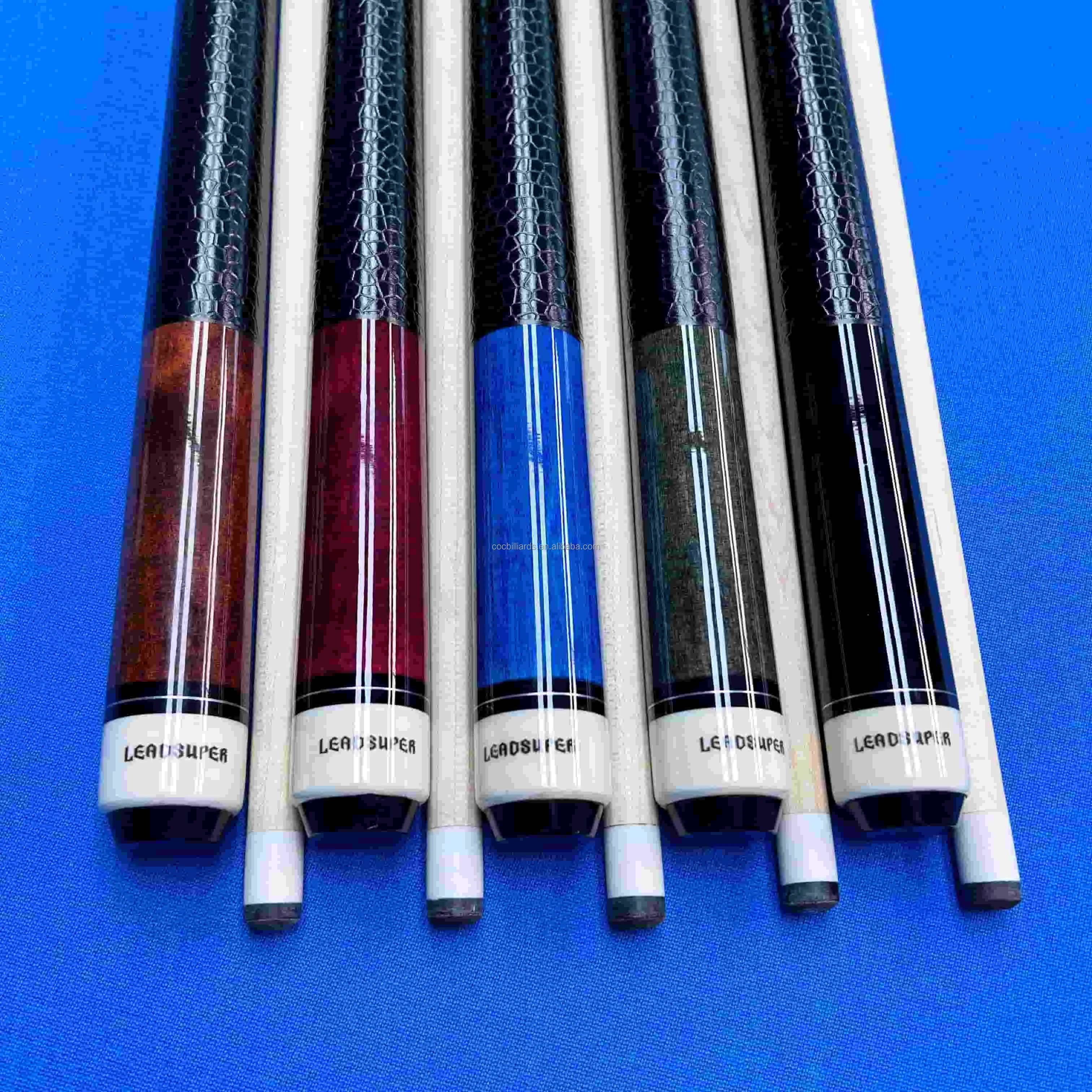 

STLF Maple Snooker & Billiard Cue Sticks Rainbow Tip with Uni-Loc Pin & Stainless Steel Joint for Pool Sports