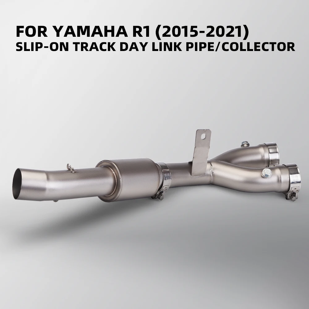 

For YZF R1 MT-10 MT10 FZ-10 2015 - 2023 Motorcycle Exhaust Escape System Middle Link Pipe Cat Delete Eliminator Enhanced