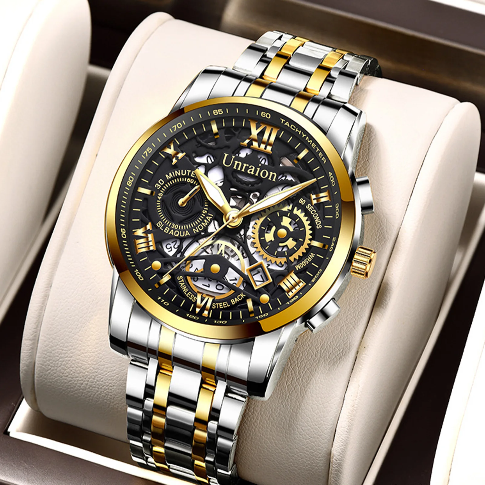 Watches For Men Luxury Automatic Mechanical Waterproof Wristwatches Mechanical Wrist Watch With Hollow Design For Wedding Gift