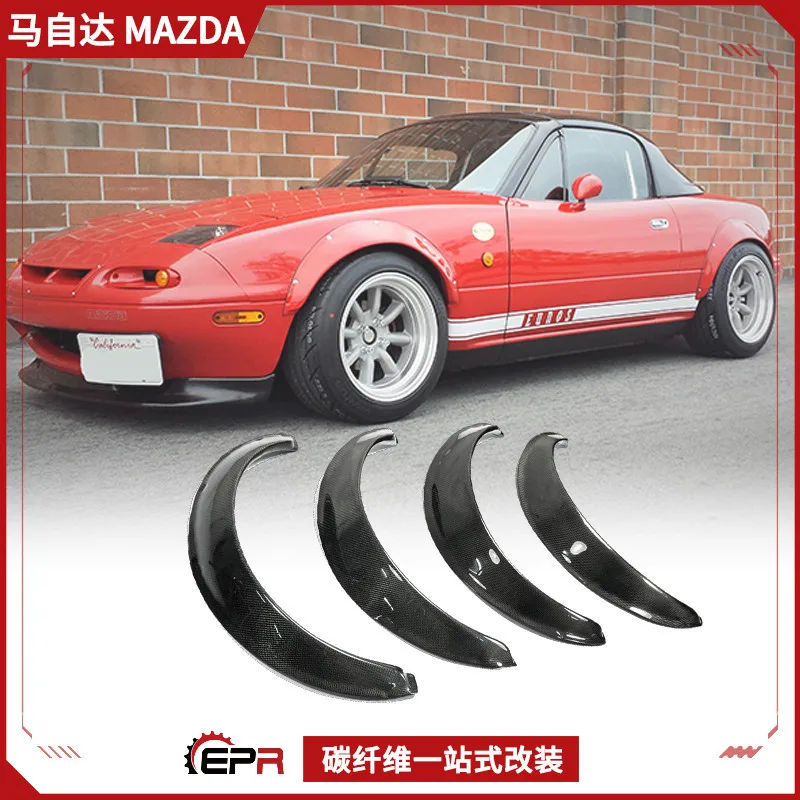 

Suitable for Miata Mazda MX5 NA carbon fiber modification, front and rear wide-body wheel eyebrows are installed, and the car is